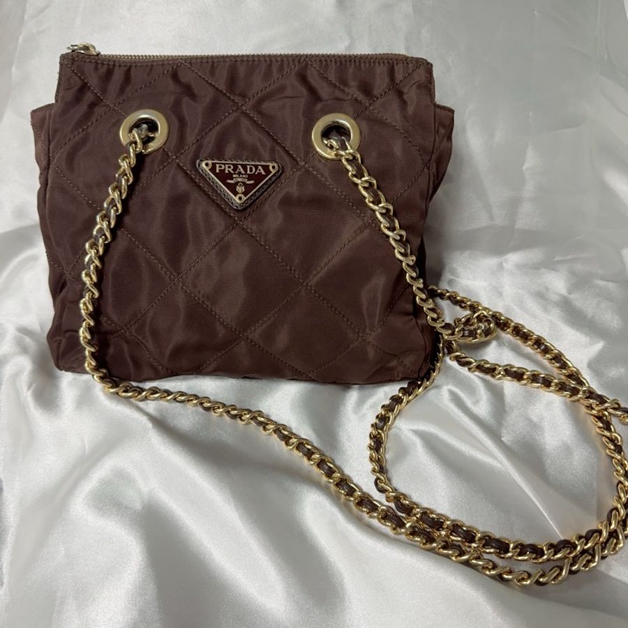Prada Tesuto Nylon Bag 降落傘尼龍料鏈條兩用袋-5