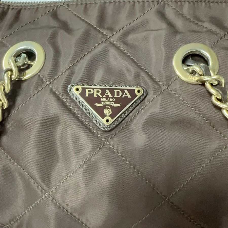 Prada Tesuto Nylon Bag 降落傘尼龍料鏈條兩用袋-6
