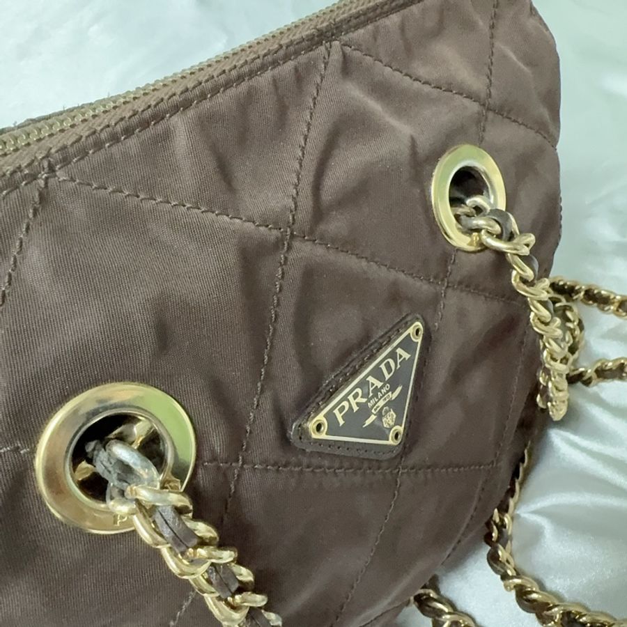 Prada Tesuto Nylon Bag 降落傘尼龍料鏈條兩用袋-18