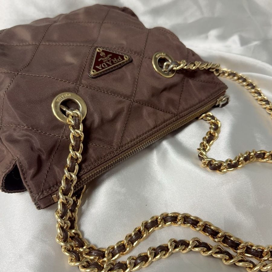 Prada Tesuto Nylon Bag 降落傘尼龍料鏈條兩用袋-19