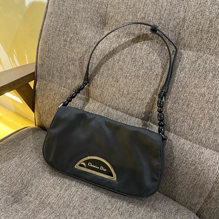 Christian Dior Maris Pearl Shoulder bag 尼龍腋下包-0