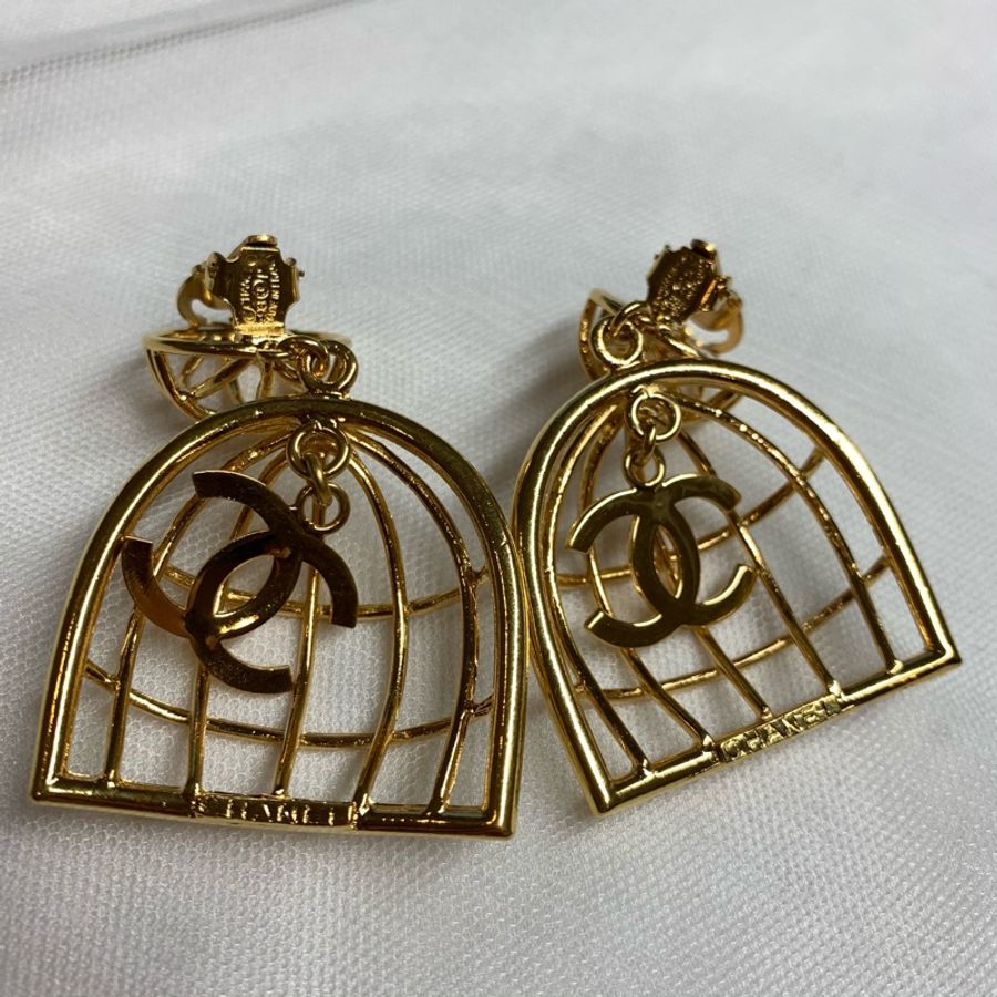 Chanel Vintage 大鳥籠耳夾 明星愛款-3