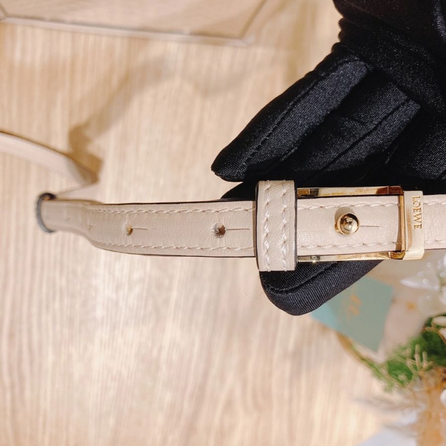 LOEWE 羅意威小號蛇皮翻蓋式肩帶包包BARCELONA SMALL BAG-7
