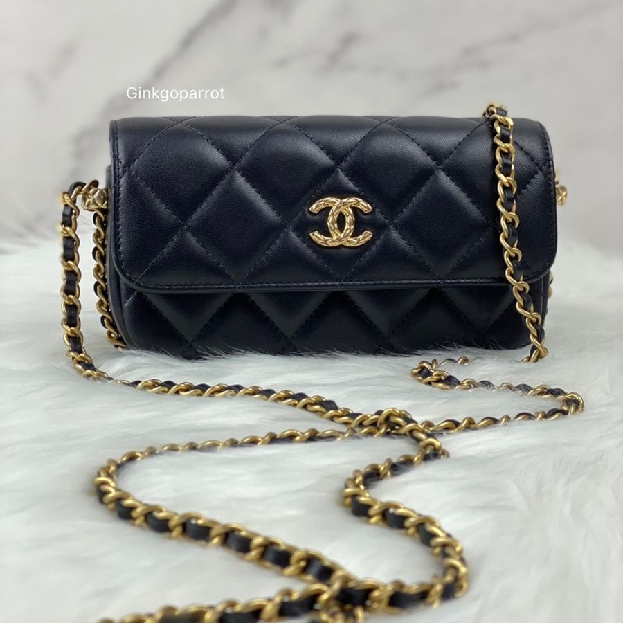 CHANEL 手機鏈條包 phone holder with chain-3