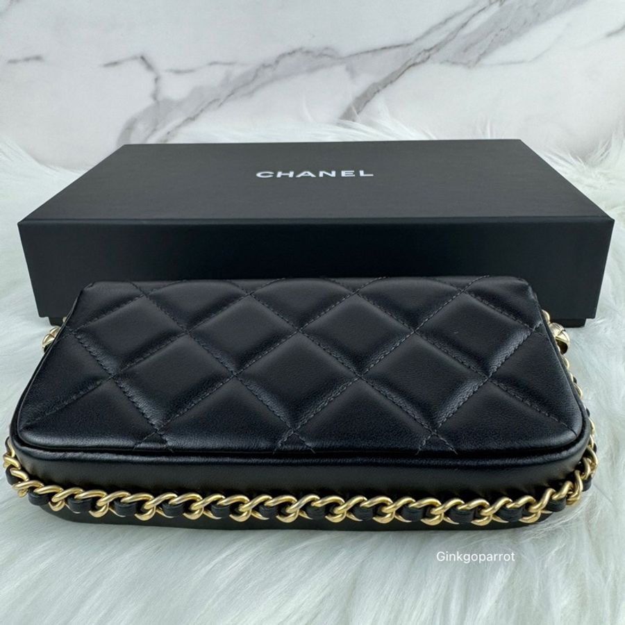 CHANEL 手機鏈條包 phone holder with chain-7