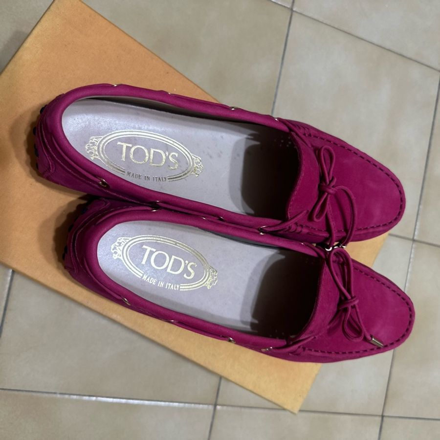 TOD’S City Flake 綁帶膠底豆豆休閒鞋-4