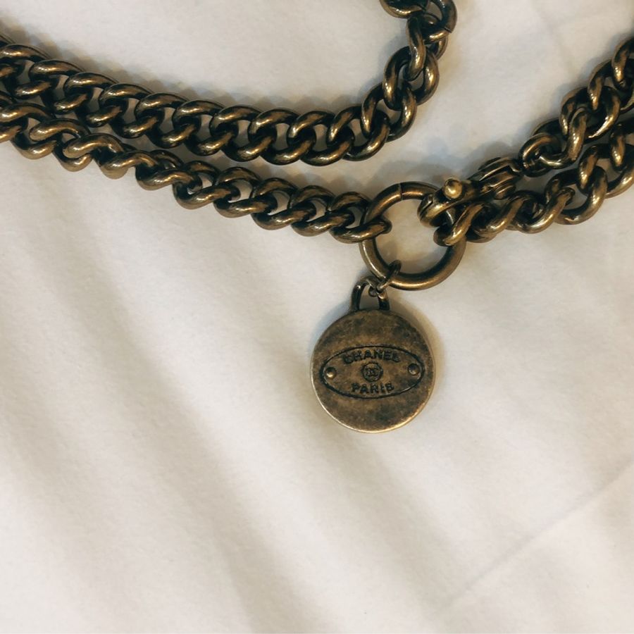 ［Vintage CHANEL］特殊款CF包_牛仔藍古銅釦-4