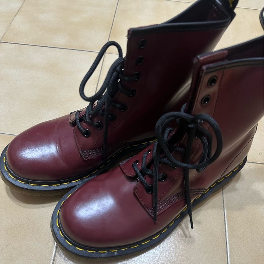 Dr.Martens 1460 8孔馬丁靴 酒紅-0