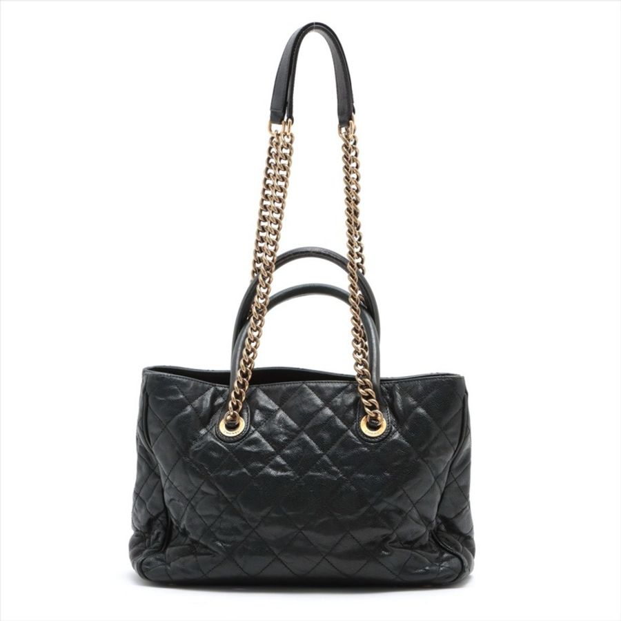 Chanel 黑金機場單肩-1