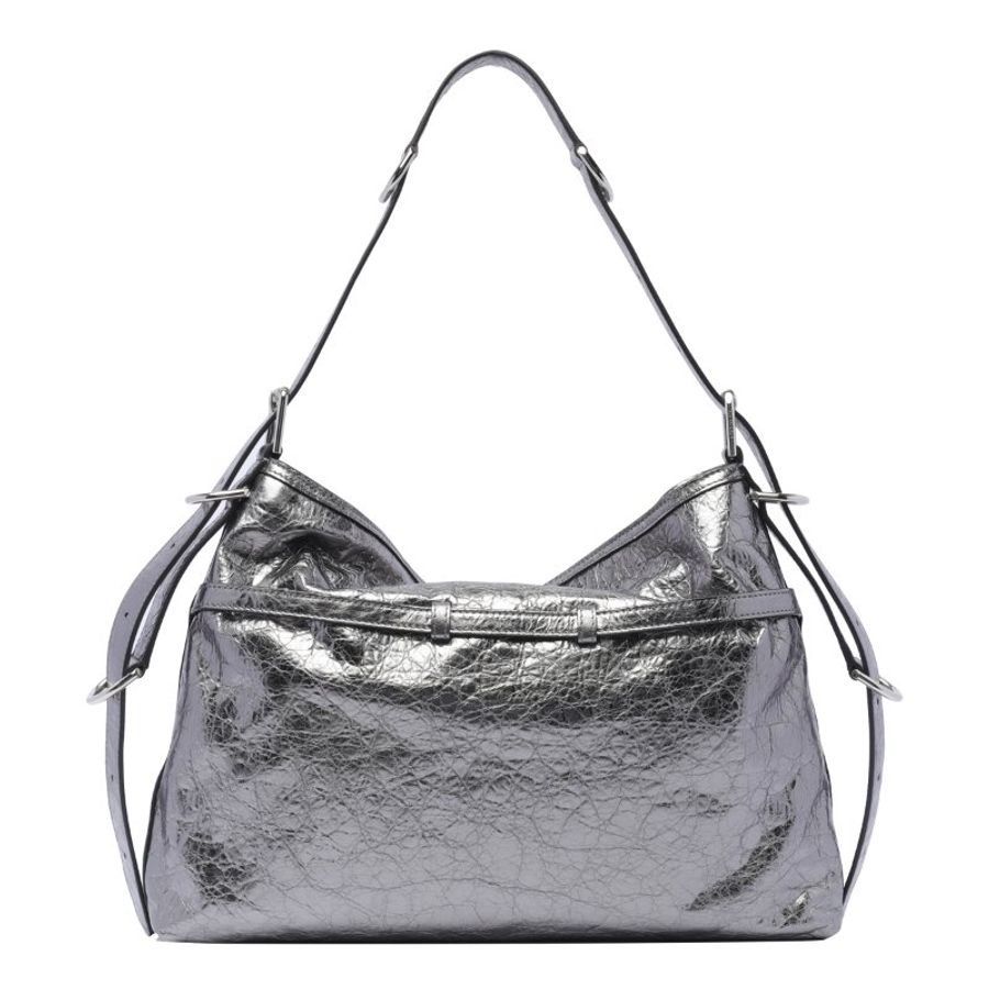 Givenchy 層壓金屬效果小羊皮中款 Voyou 包 銀色《2024季度新品》-14