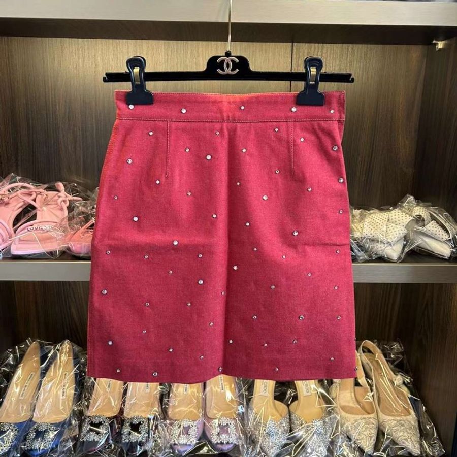 MIUMIU帶鑽牛仔裙 尺寸38碼 非常新-0