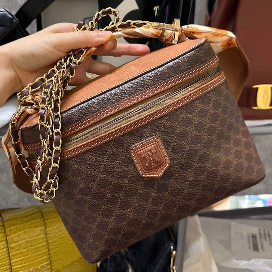 Celine 側背包 化妝包 斜背 老花 vintage-2