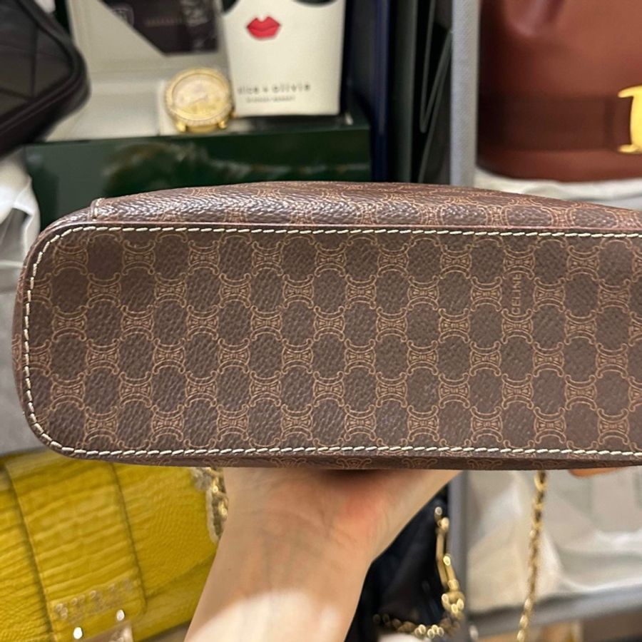 Celine 側背包 化妝包 斜背 老花 vintage-4
