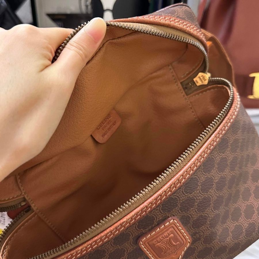 Celine 側背包 化妝包 斜背 老花 vintage-6