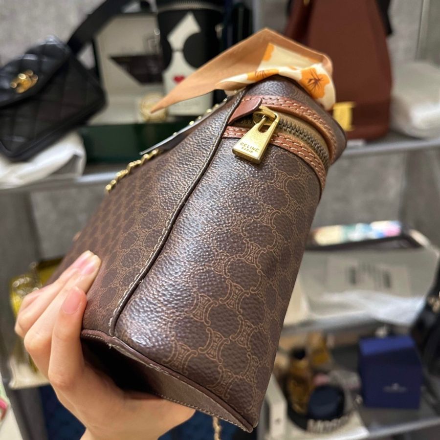 Celine 側背包 化妝包 斜背 老花 vintage-9