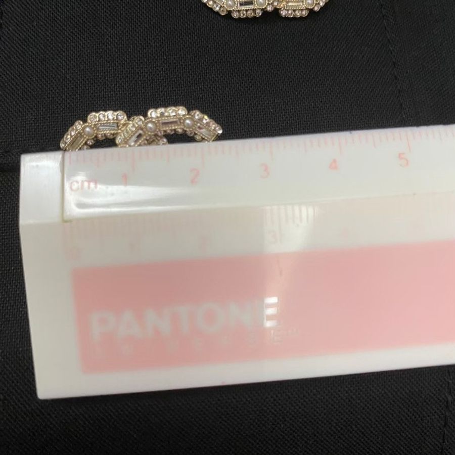 chanel 双C 珍珠水鑽極緻耳環 全新-4
