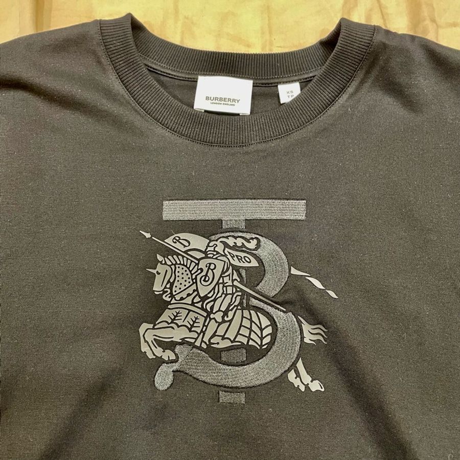 Burberry TB戰馬 logo T-shirt 黑色-1