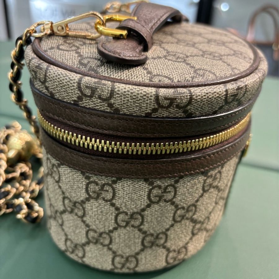 Gucci Ophidia 系列新款圓桶化妝 手拿包 可斜背-1