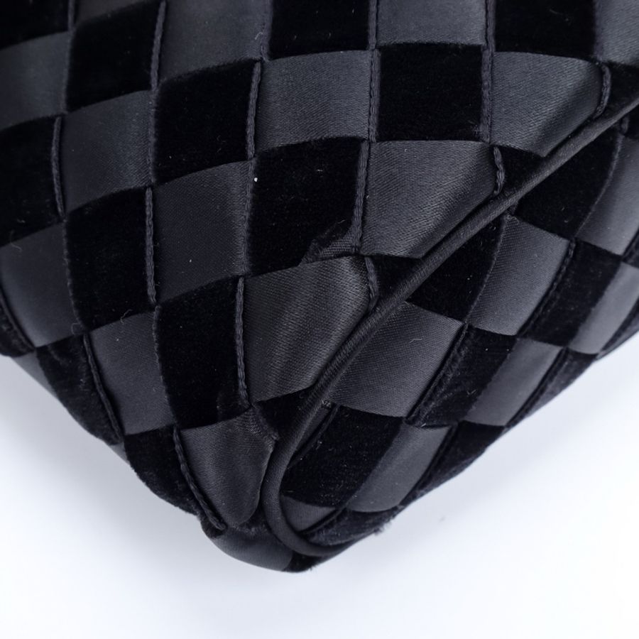 BV Bottega Veneta 緞面拼絨面小水桶福袋包🖤 vintage-4