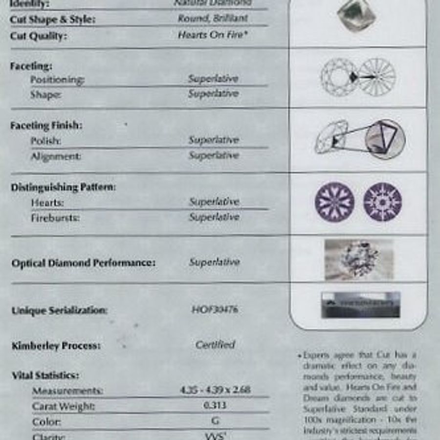HEARTS ON FIRE 0.313ct 鑽戒-2
