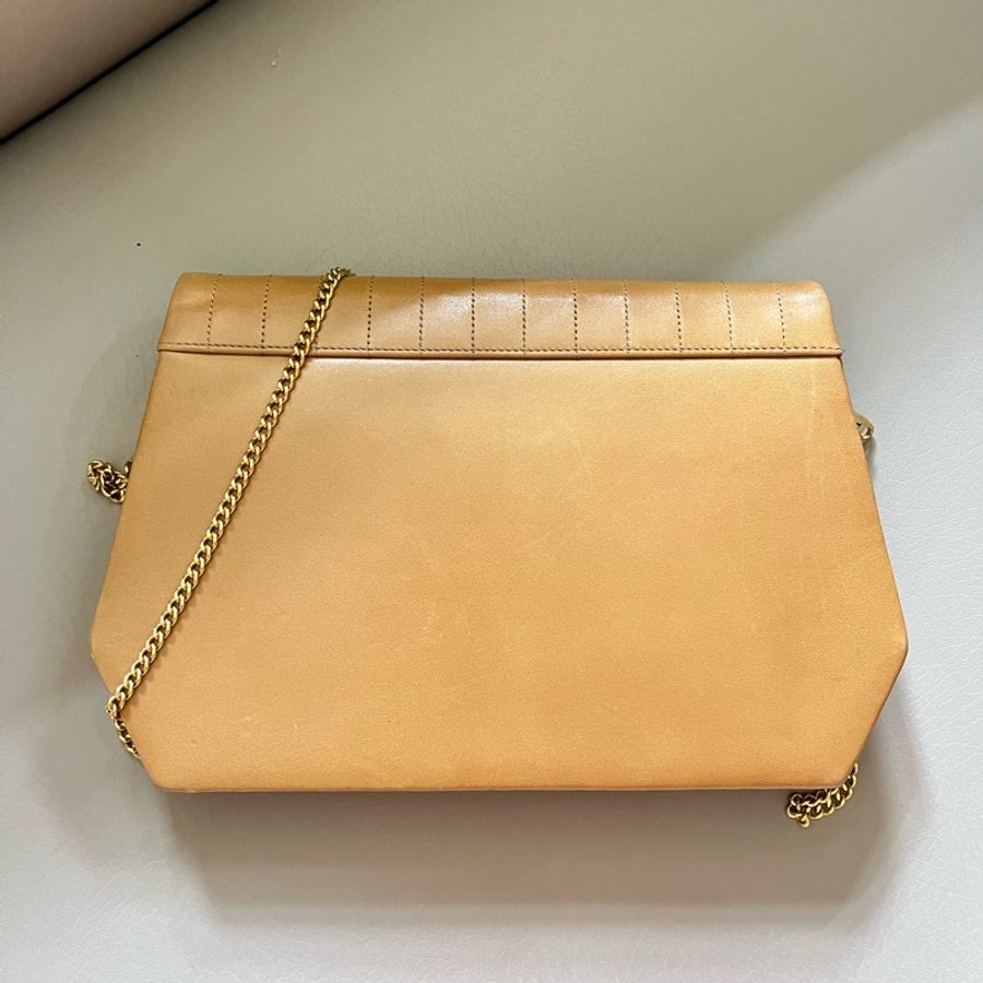 Dior Vintage 焦糖色全皮鏈包-1