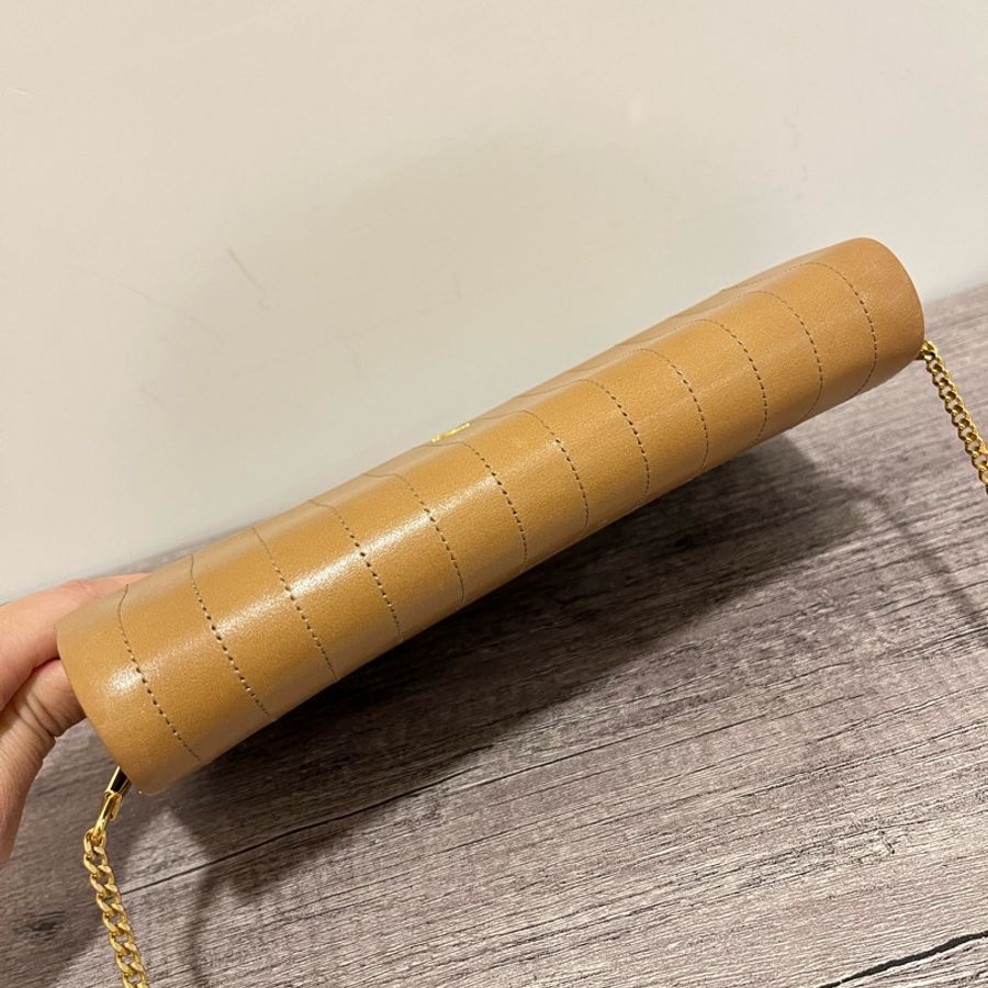 Dior Vintage 焦糖色全皮鏈包-7