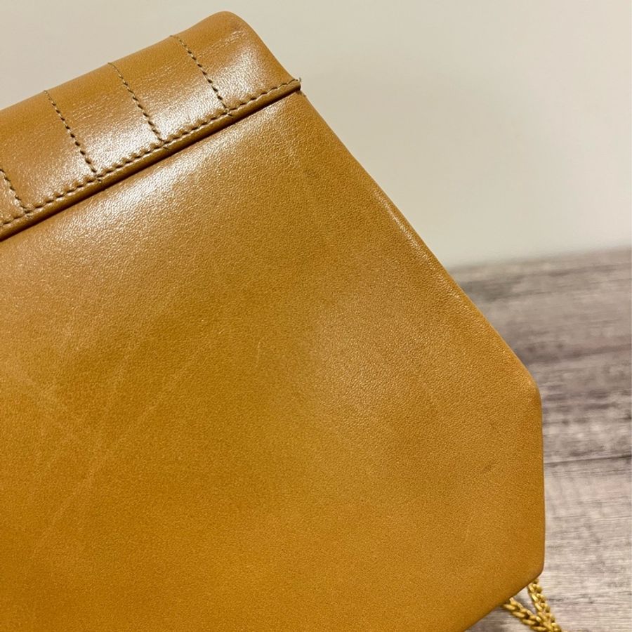 Dior Vintage 焦糖色全皮鏈包-17