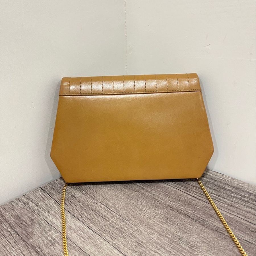 Dior Vintage 焦糖色全皮鏈包-24