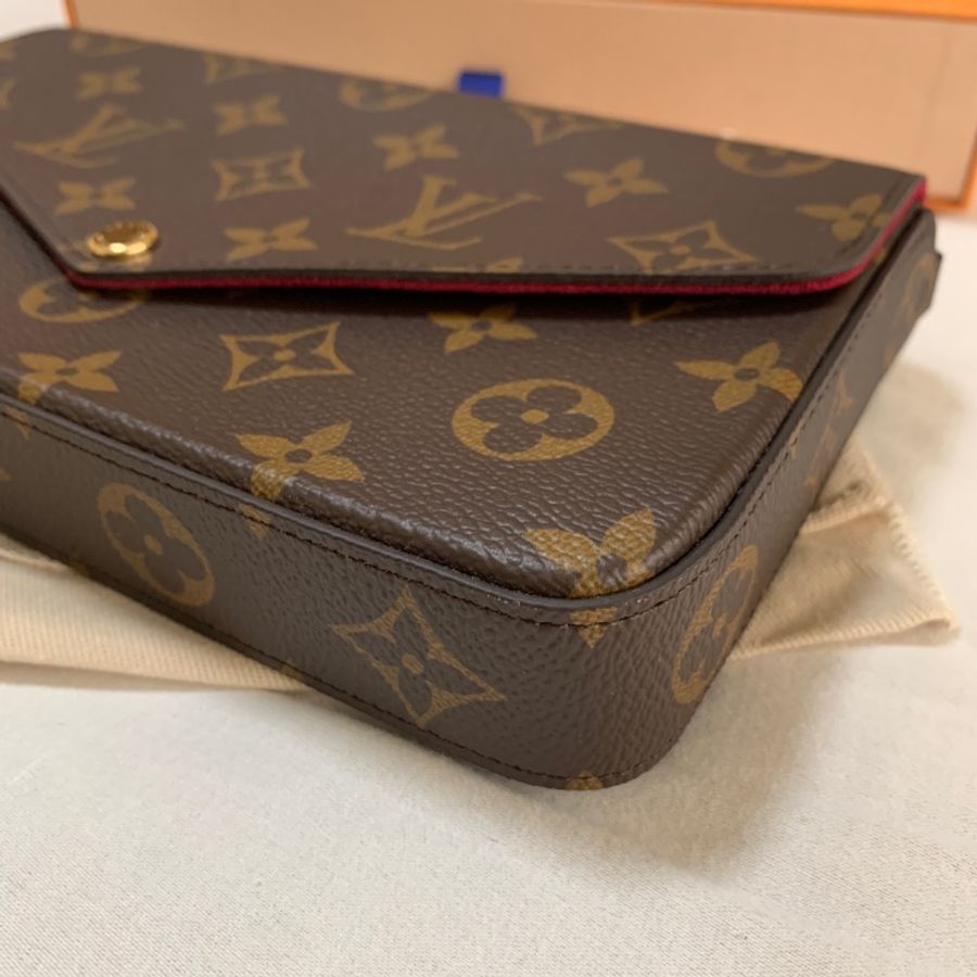 LV M81896 Felicie Pochette系列Monogram帆布WOC鍊帶手拿/斜背包-4