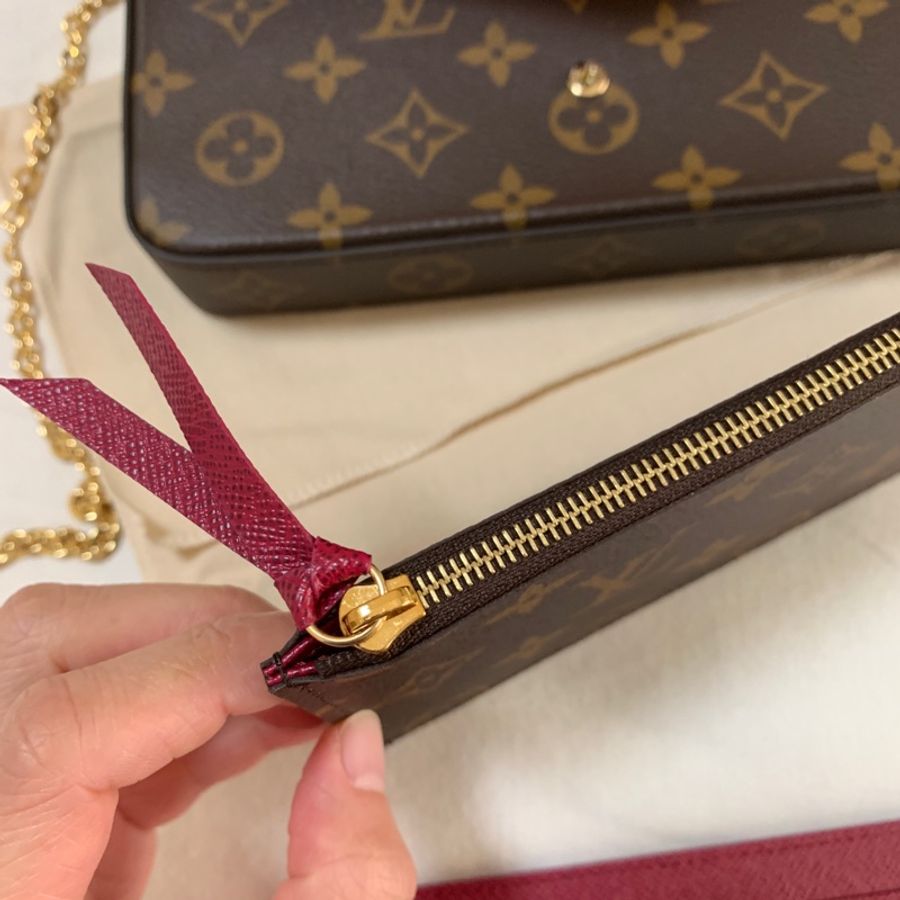 LV M81896 Felicie Pochette系列Monogram帆布WOC鍊帶手拿/斜背包-6