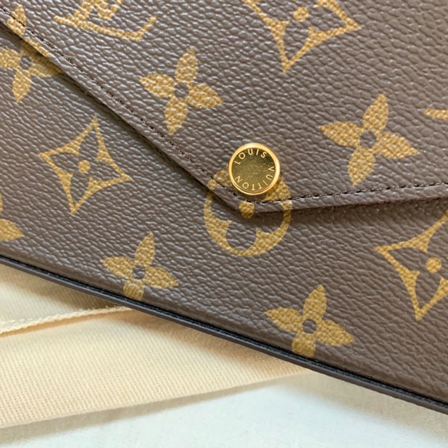LV M81896 Felicie Pochette系列Monogram帆布WOC鍊帶手拿/斜背包-9