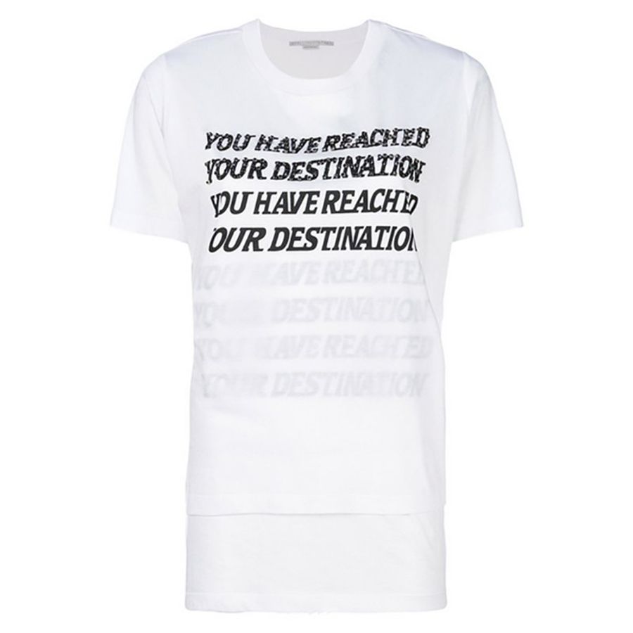 Stella Mccartney You Have Reached Your Destination T-Shirt for Women in White (502406-SKW20-8490-42)-0