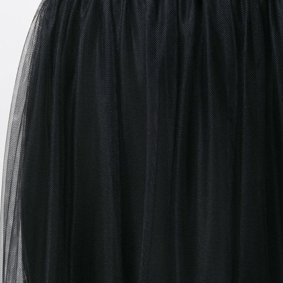 Moncler Over The Knee Mesh Skirt for Women in Black (2560105-61188-999-42)-2