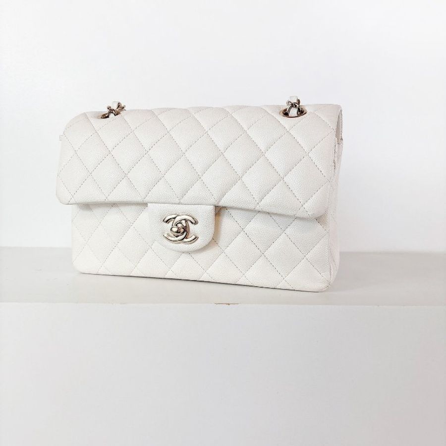 Chanel cf23 荔枝牛 奶白色 晶片款-1