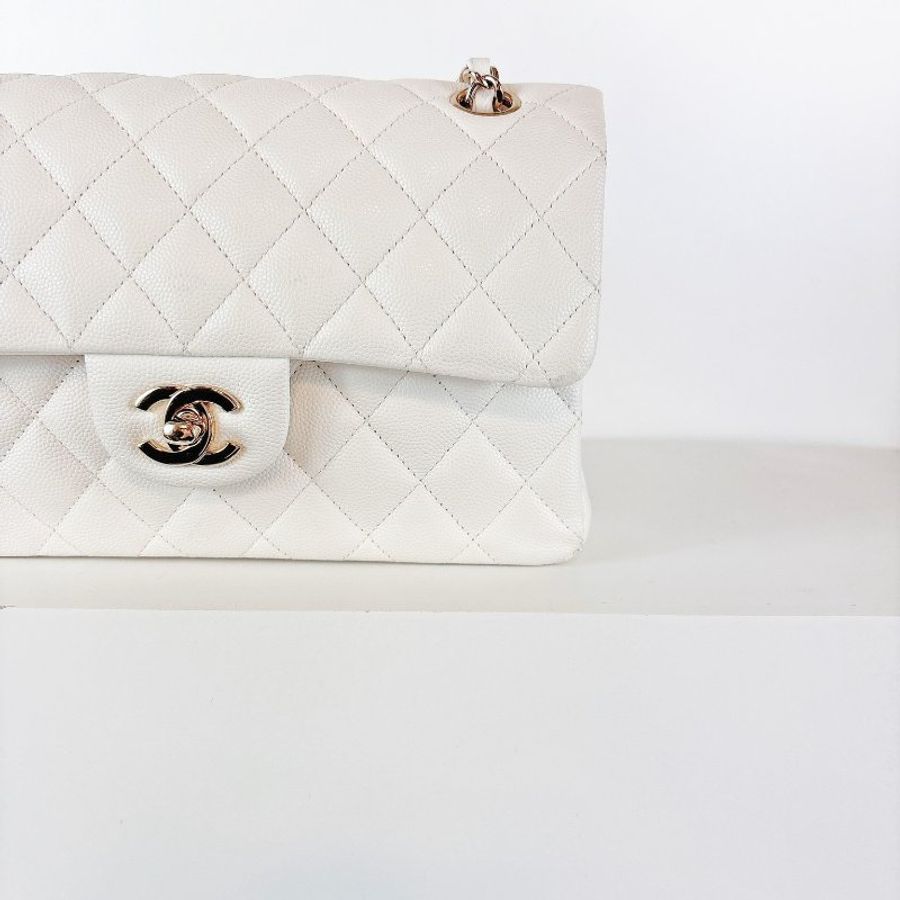 Chanel cf23 荔枝牛 奶白色 晶片款-2