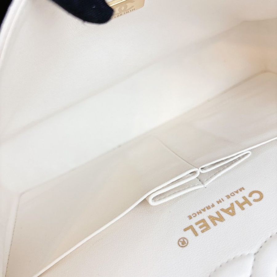 Chanel cf23 荔枝牛 奶白色 晶片款-19