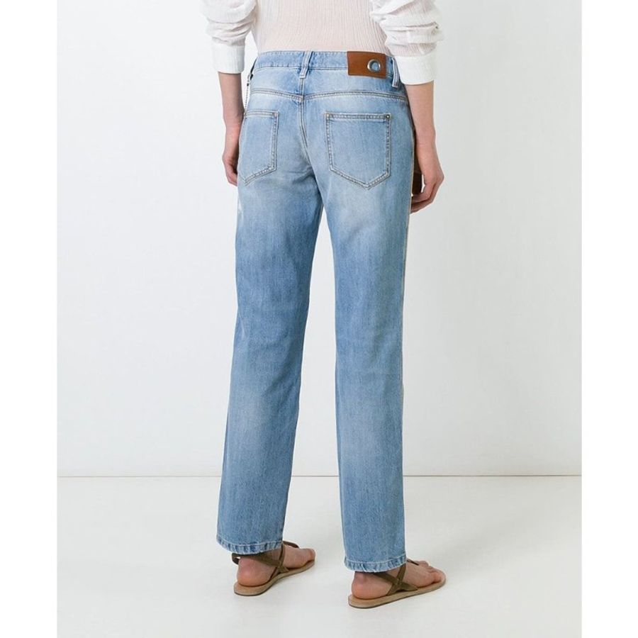 Ermanno Scervino Embroidered Trim Jeans for Women in Blue (D287P705CBDFR-CAM-38)-1