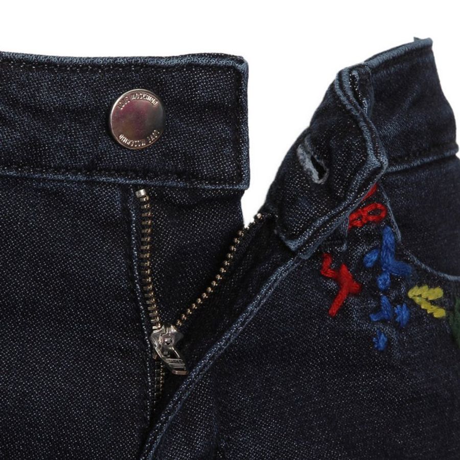 Love Moschino Multi-Colour Embroidered Jeans for Women in Blue (Q38720-S2883-051E-28)-2