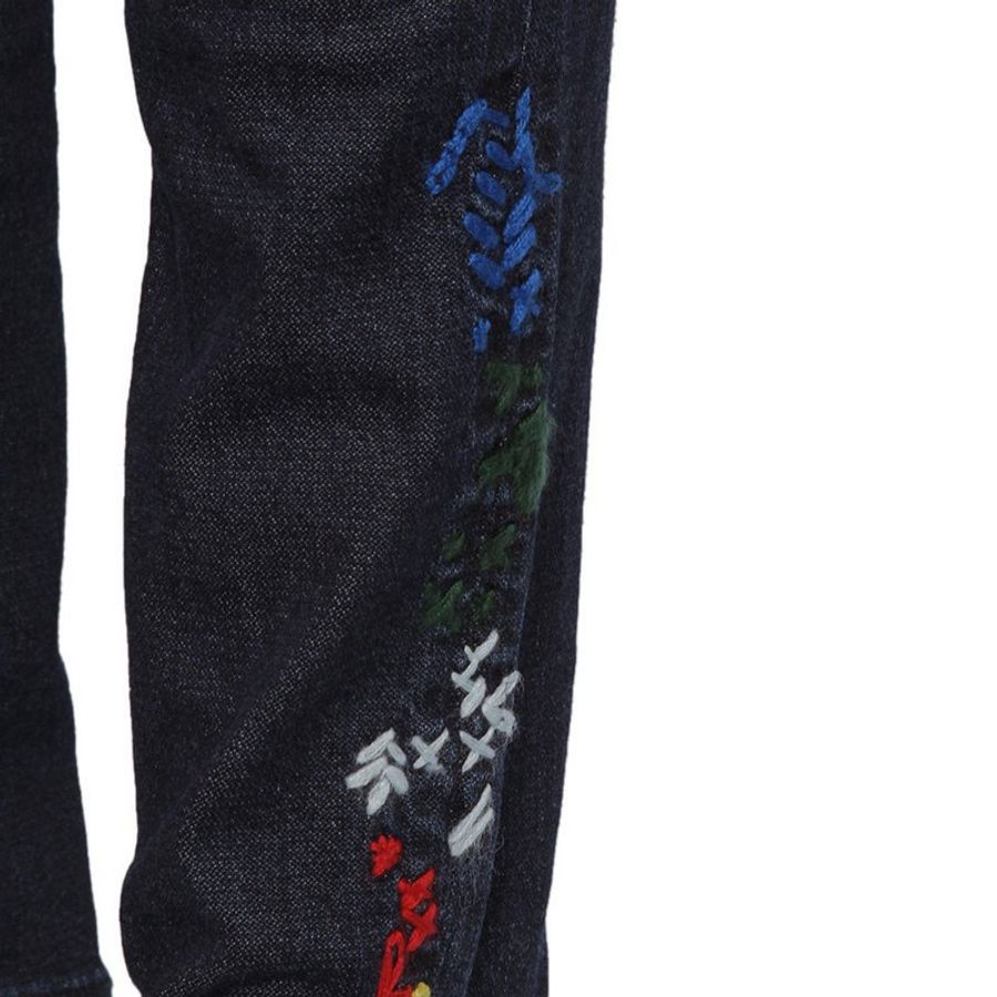 Love Moschino Multi-Colour Embroidered Jeans for Women in Blue (Q38720-S2883-051E-28)-3