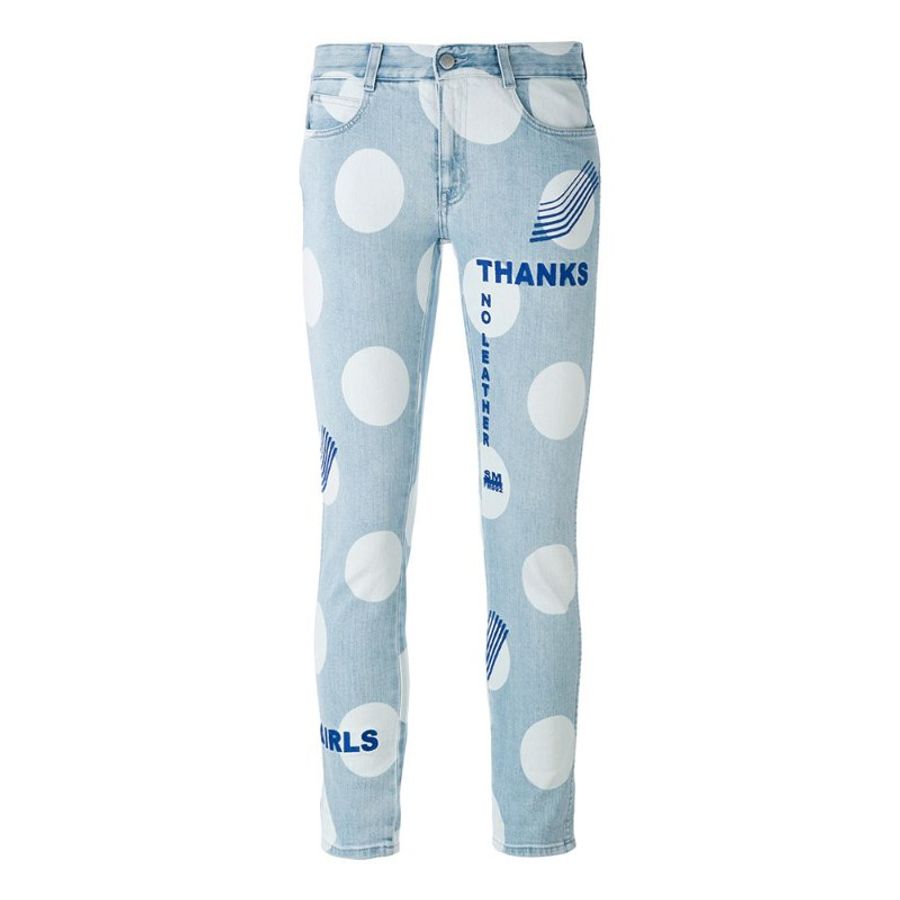 Stella Mccartney Polka Dot Jeans for Women in Light Blue (372773-SIH41-4032-28)-0