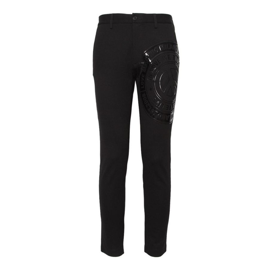 Love Moschino Logo Printed Pants for Men in Black (109601-E1772-C74-XXXL)-0