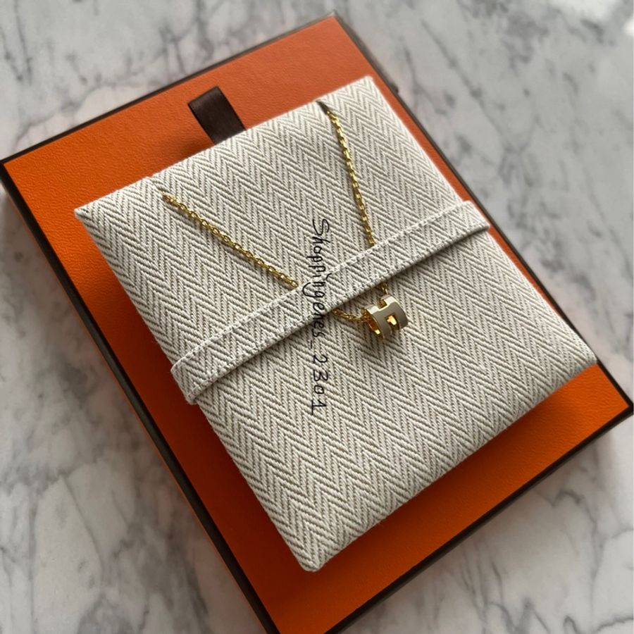 愛馬仕 Hermes 奶茶金 mini h pop 項鍊🧬預購-8