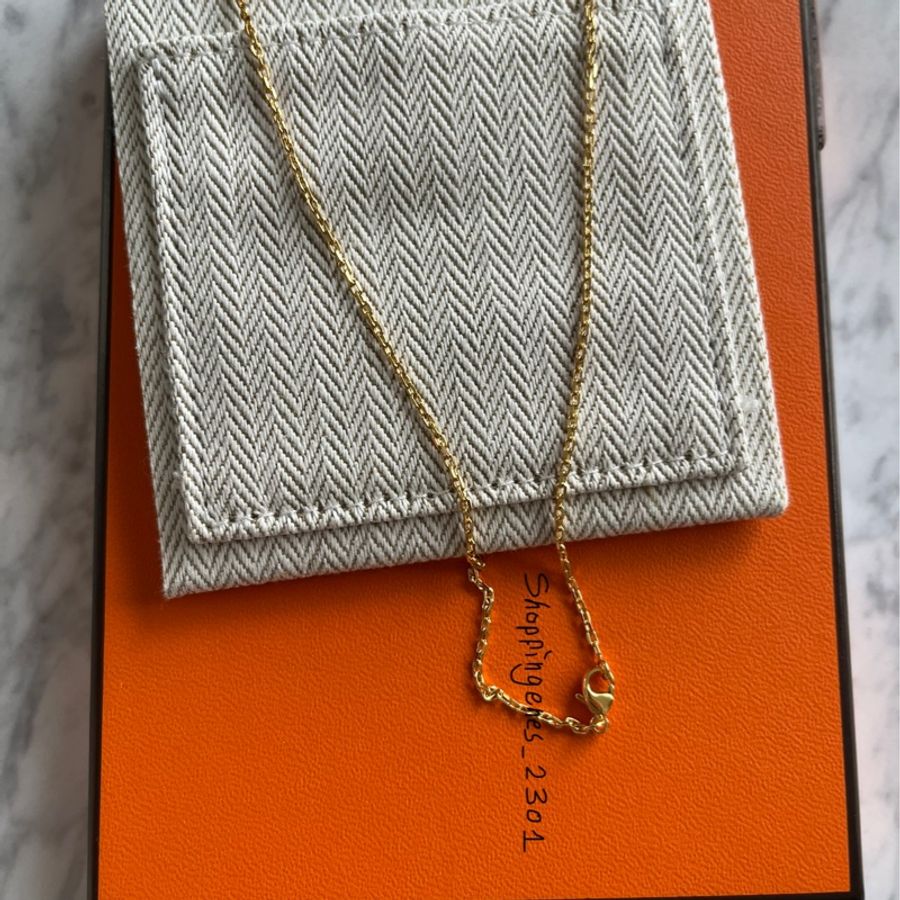 愛馬仕 Hermes 奶茶金 mini h pop 項鍊🧬預購-9