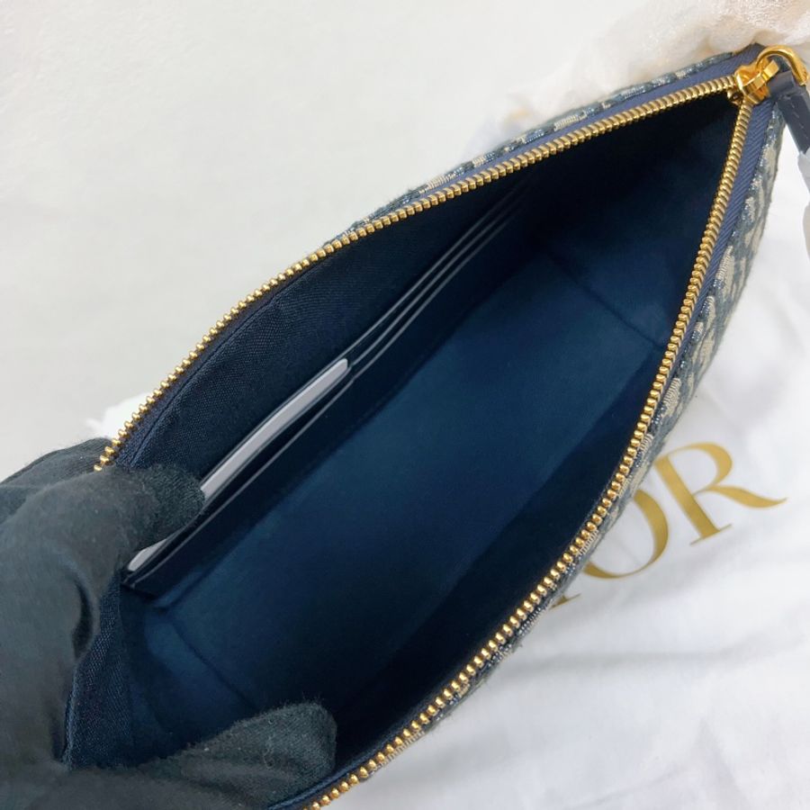 (已出) 2024 春夏新款✨Diorstar hobo 藍色老花腋下包 /單肩鏈條包-5