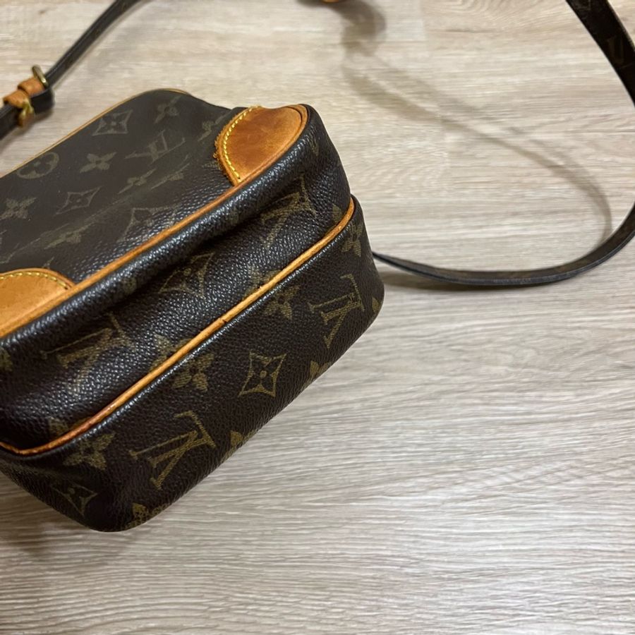 瑞奇二手精品 Louis Vuitton 雙層相機包 老花 美品-3