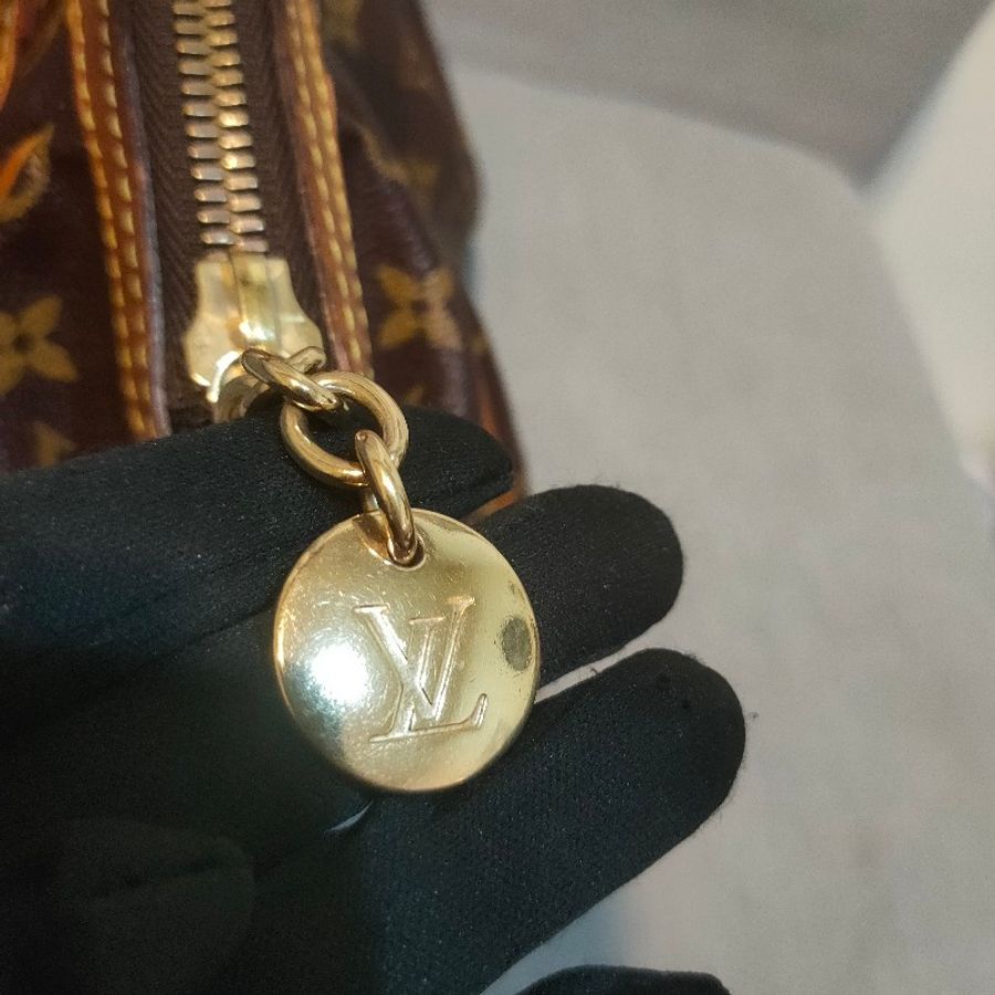 ㊣✨Louis Vuitton✨(贈無品牌絲巾)路易威登 LV 老花 抓皺 元寶包 手提包 餃子包 水餃包 /二手精品/二手包/保證正品🌳二手樹屋🌳-15