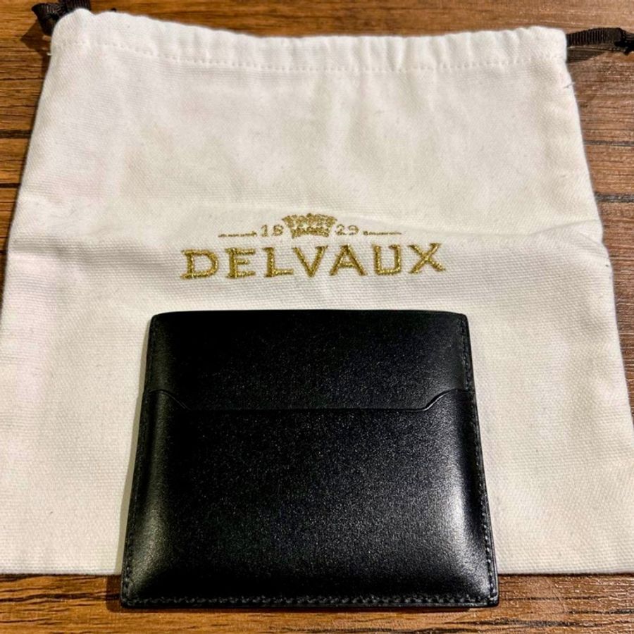 DELVAUX全新真品黑色卡包-9
