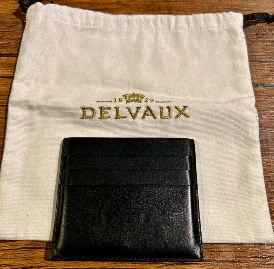 DELVAUX全新真品黑色卡包-14