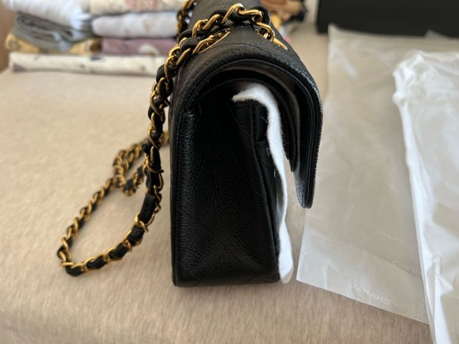 Chanel CF23(黑色/金釦)全新、全配-18