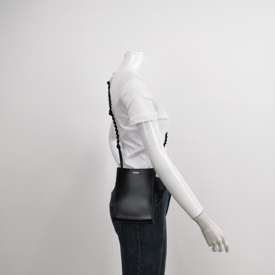 JIL SANDER Tangle小號牛皮純色字母Logo斜挎包單肩包-1